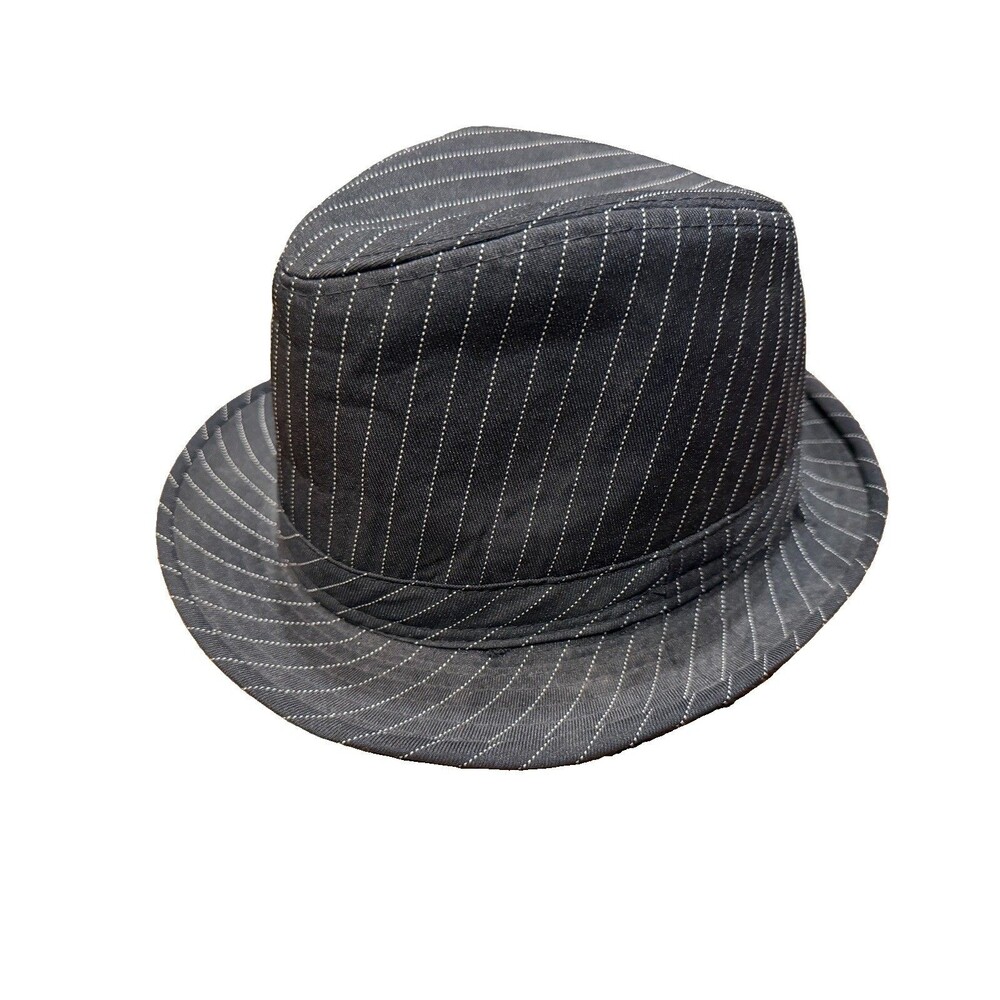 Costumes USA Black Pinstripe Fedora Hat Gangster Costume Accessory RN126228